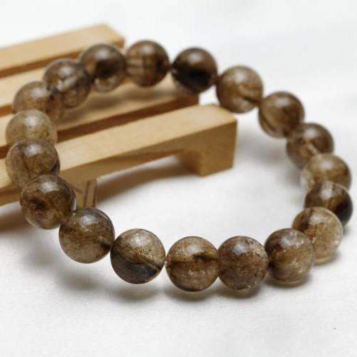 プラチナルチルクォーツ ブレスレット 10mm 一点物 メール便送料無料