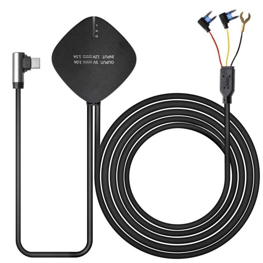 ドラレコ KA10M/N4専用 監視用電源ケーブル 24時間駐車監視/タイム