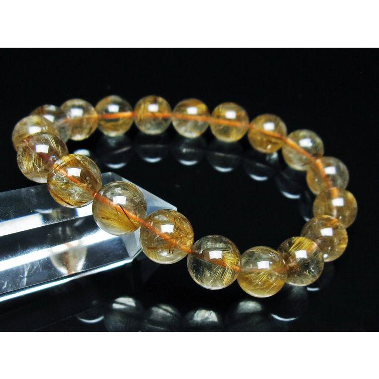 タイチンルチルクォーツ ブレスレット 11mm 一点物 [送料無料] 111