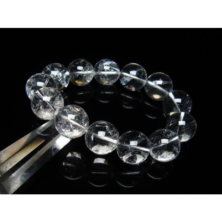 アイリスクォーツ 水晶 ブレスレット 虹入り 17mm 一点物 111-3698