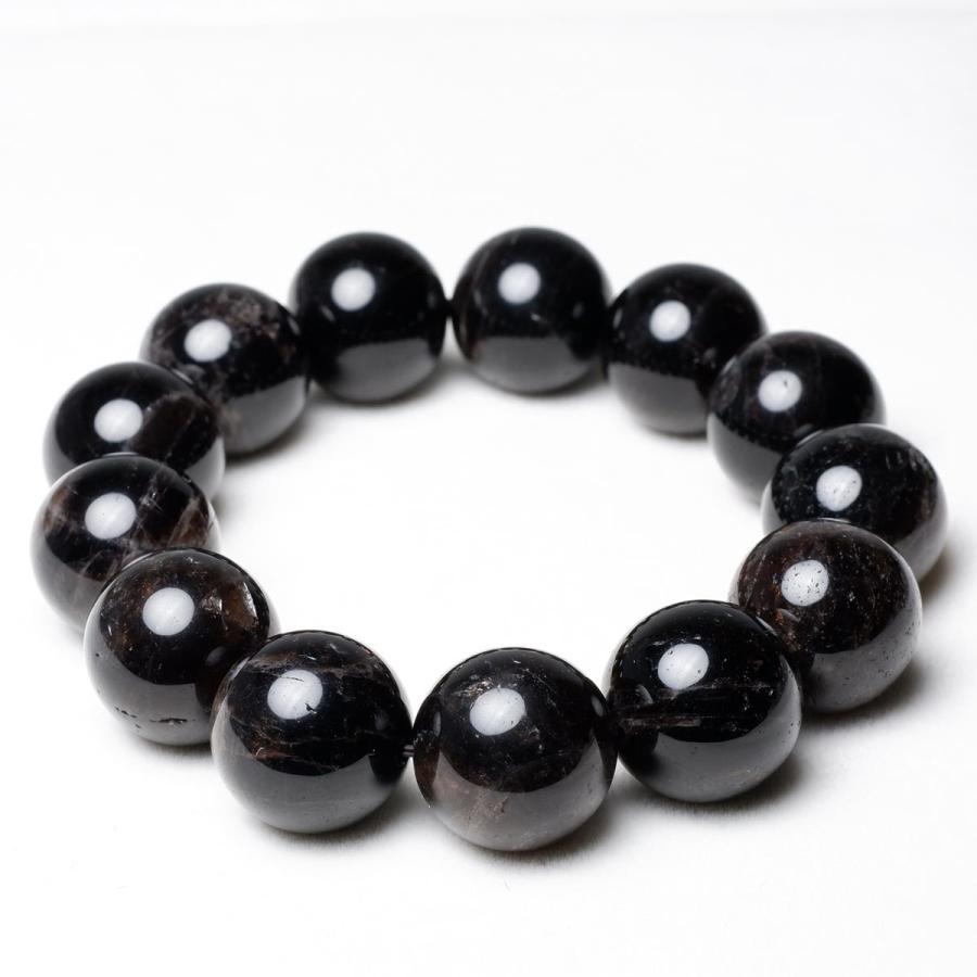 モリオン ブレスレット 18mm 黒水晶 ブレス 一点物 メール便送料無料