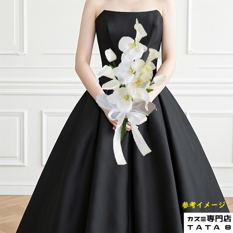 結婚式43*30cmブーケ3点セット(新郎ブートニア、花嫁髪飾り付) 高級