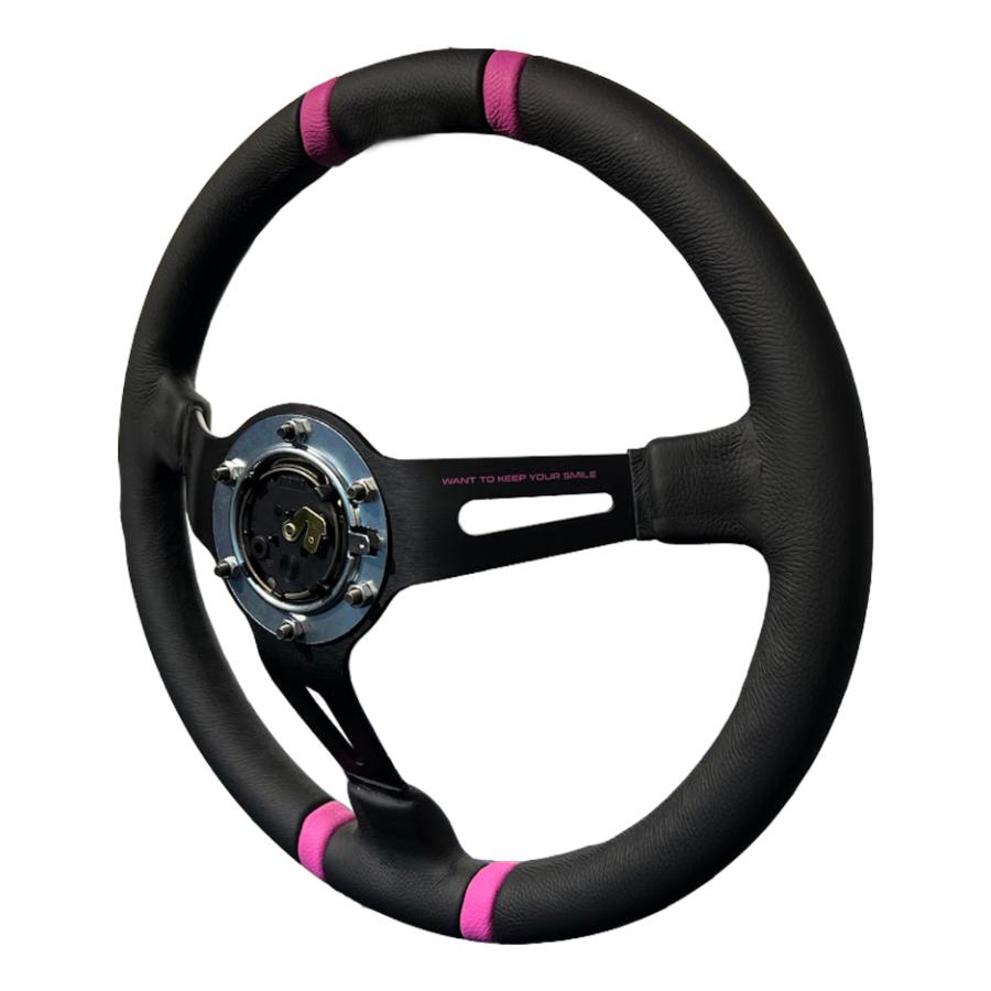 正規品 MOMOステアリング DRIFT PINK RIBBON/ドリフト ピンクリボン 35