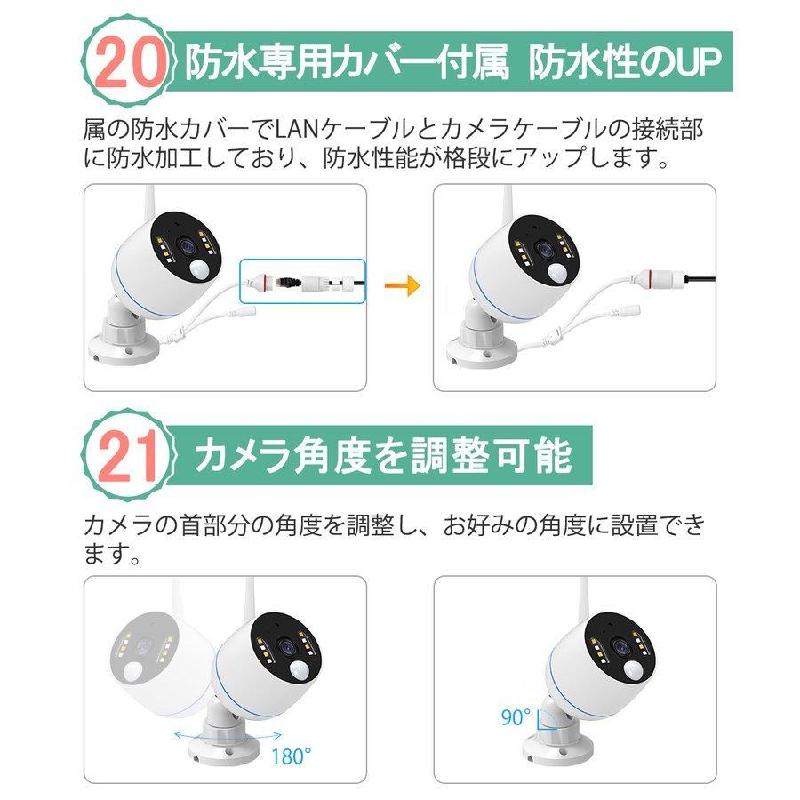 防犯カメラ 監視カメラ ワイヤレス 300万画素 AI人体感知 センサー投光