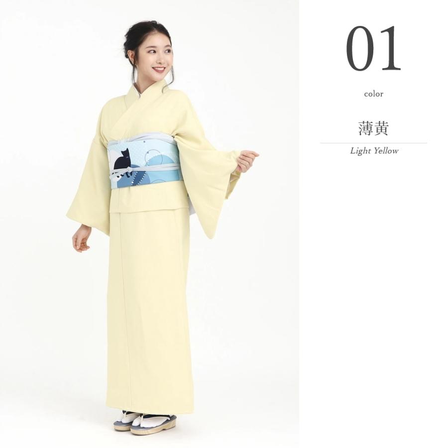 ROCCA（六花） 色無地 袷 着物 単品 東レシルジェリー 東レスマイル