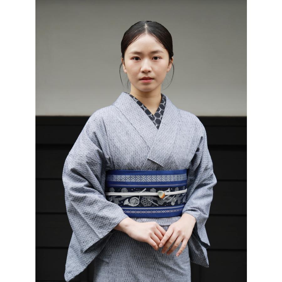 ROCCA（六花） 久留米織 木綿着物 2点 セット 博多織 半幅帯 日本製