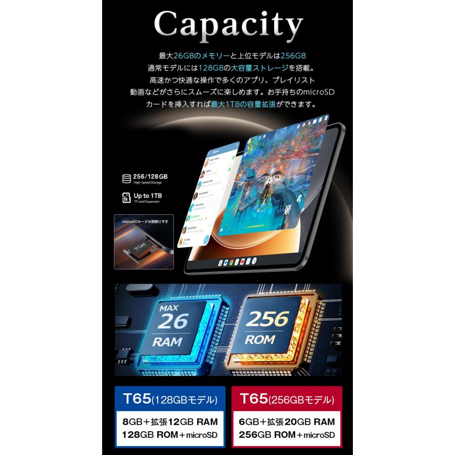TECLAST Android16【10000円CP☆ケース特典】13インチ大画面 SIMフリー