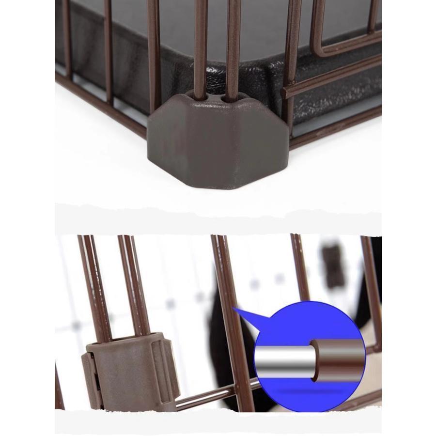 C10050-1M わんこ向け トイレ付きケージ 屋根面付 ツードア