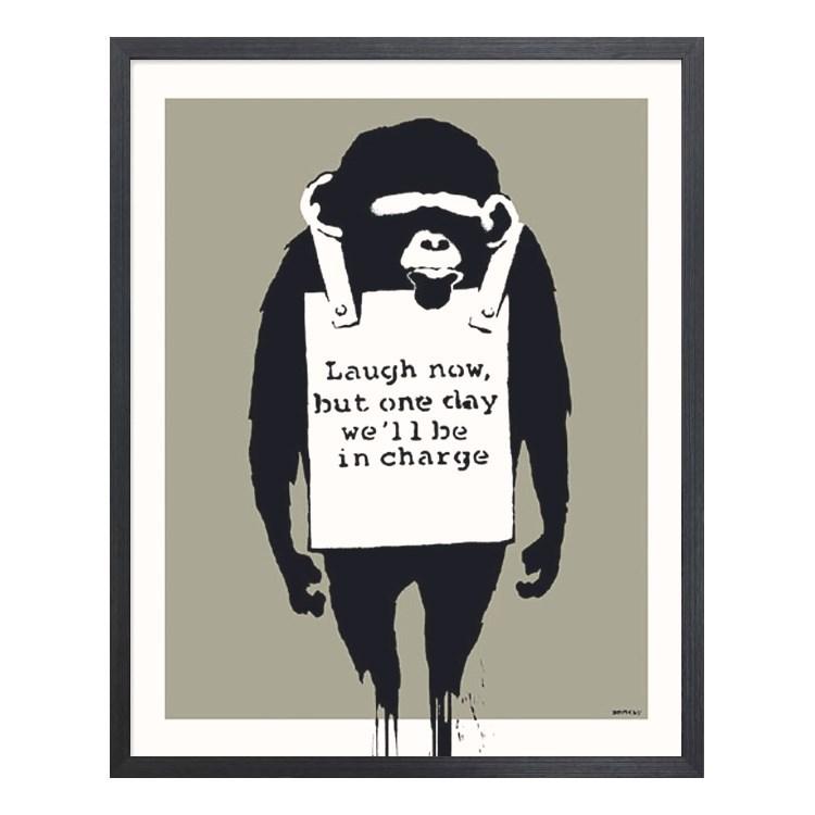 正規ライセンス バンクシー アートパネル アートフレーム 絵 猿 ゴリラ