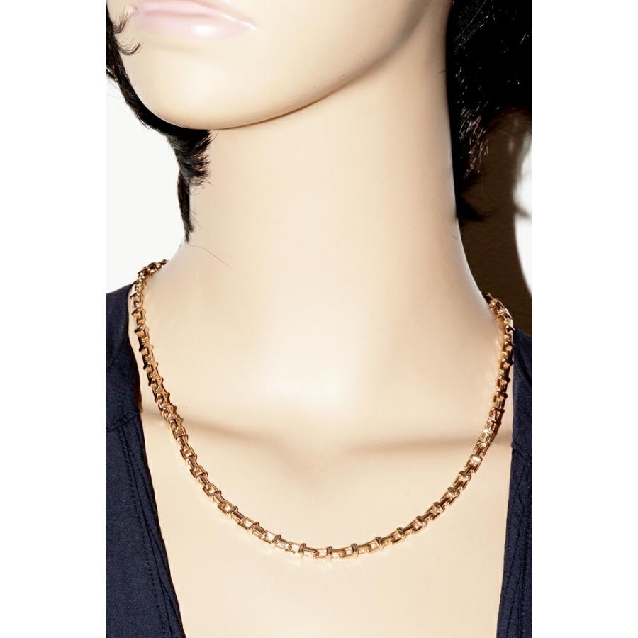 ティファニー チェーンネックレス K18PG Tナローチェーンネックレス