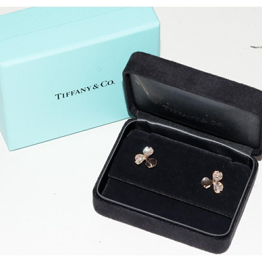 ティファニー ピアス K18PG ダイヤ38P ペーパーフラワーピアス