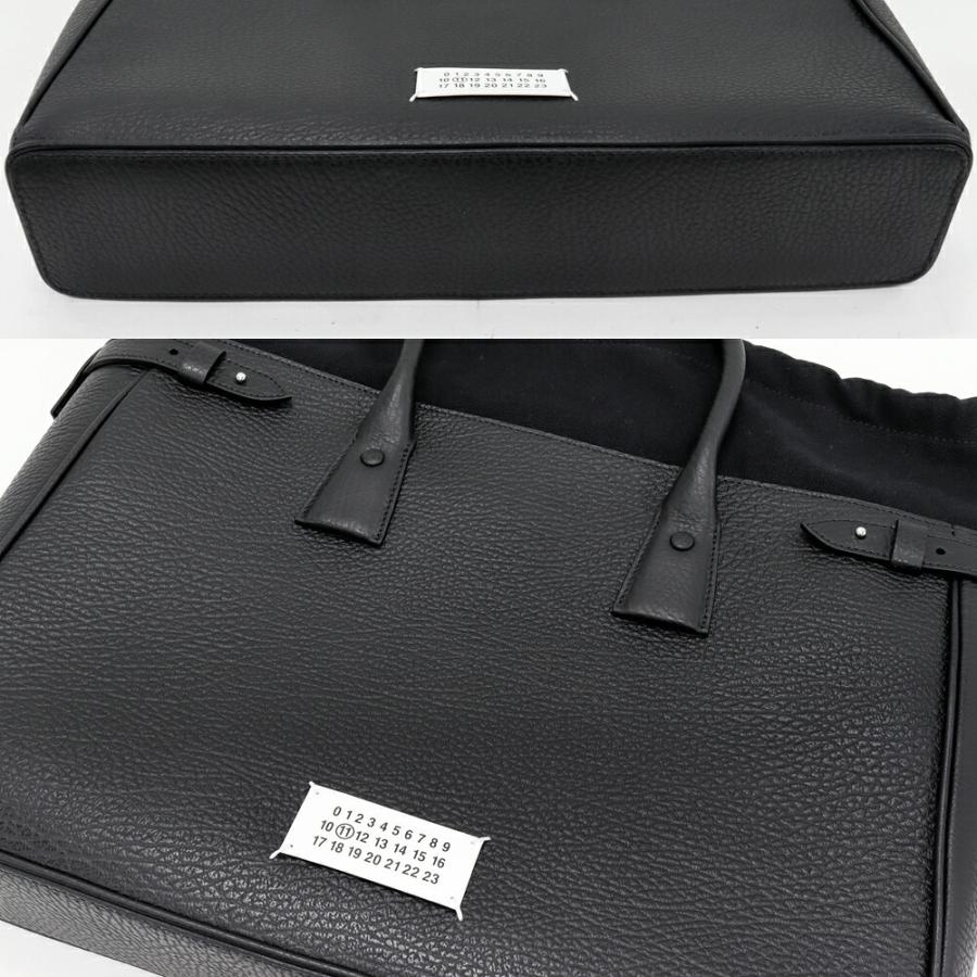 メゾンマルジェラ ブリーフケース 5AC ビジネスバッグ カーフ 黒 2WAY