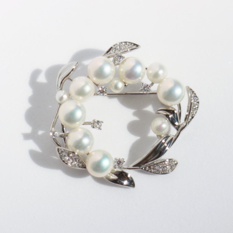 パール ブローチ 本真珠【淡水真珠 専門店】入学式 卒業式 入園式