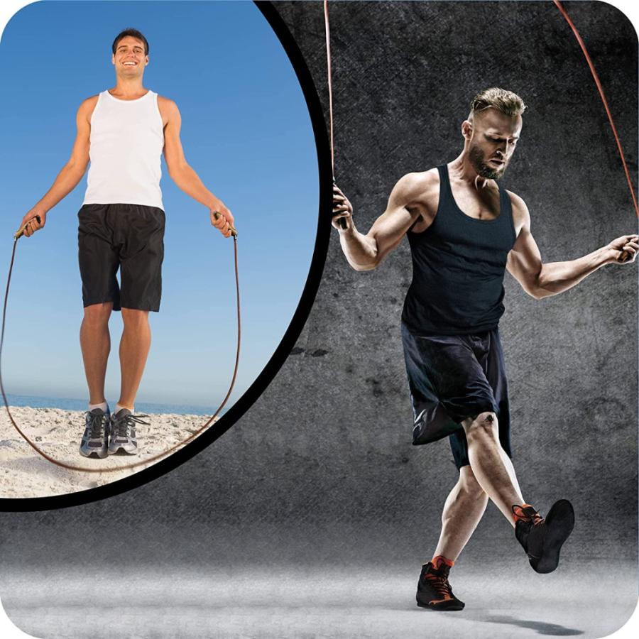 RDX レザー スキッピングローブ 縄跳び 革製 ジャンプロープ なわとび