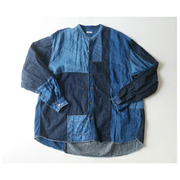 KAPITAL（キャピタル） シャツ メンズ 綿×リネン IDGパッチワーク