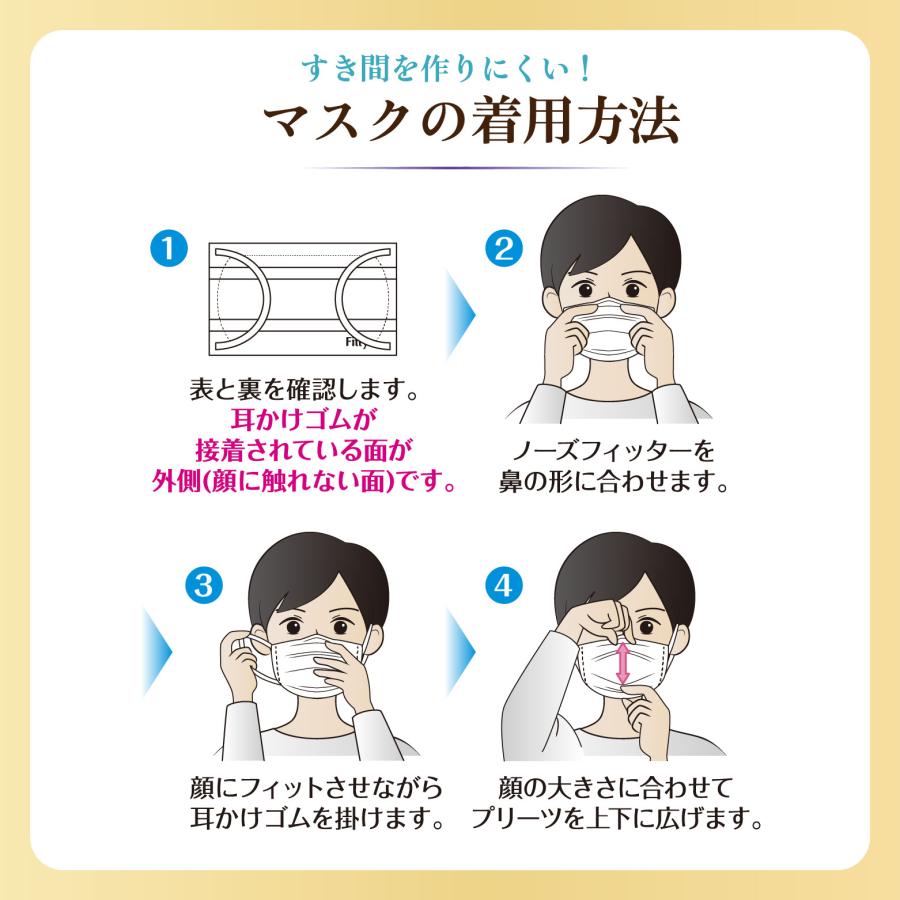 Fitty 【 フィッティ 公式 】 マスク 不織布 ふつう 個包装 プリーツ
