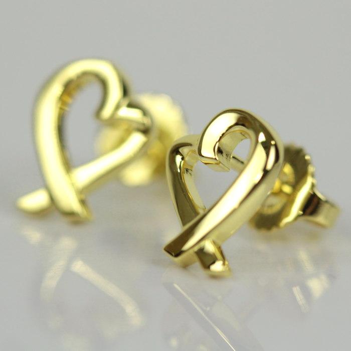 TIFFANY&Co.（ティファニー） ラビングハート ピアス K18 ゴールド