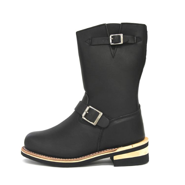 G＆B オール本革 レザー エンジニアブーツ メンズ レットウィング