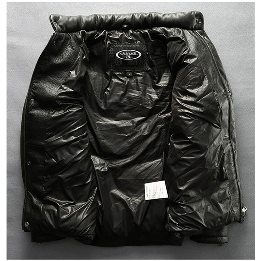 牛革ジャケット ダウンジャケット レザージャケット 本革 レザーダウン