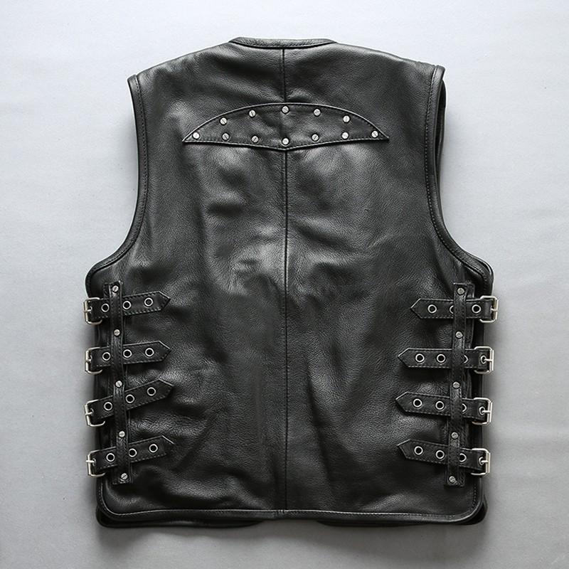 牛革ベスト 本革ベスト バイク用ベスト レザーベスト バイク革ベスト