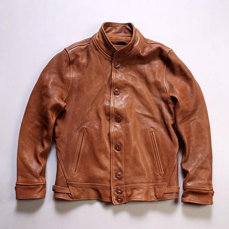 ヤギ革ジャケット ゴートスキン 本革ジャケット レザージャケット 革