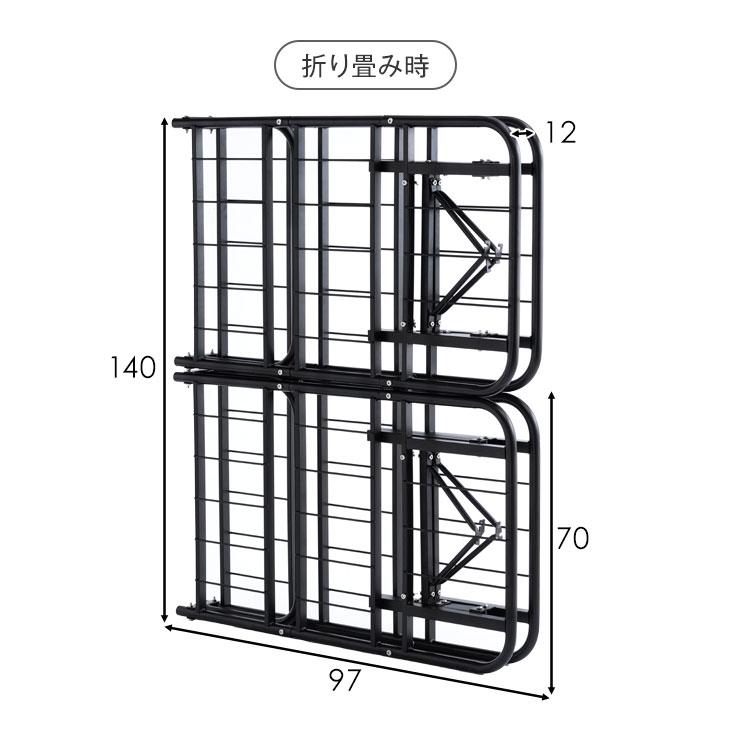 タンスのゲン ベッド ダブル 折りたたみベッド ダブルベッド パイプ