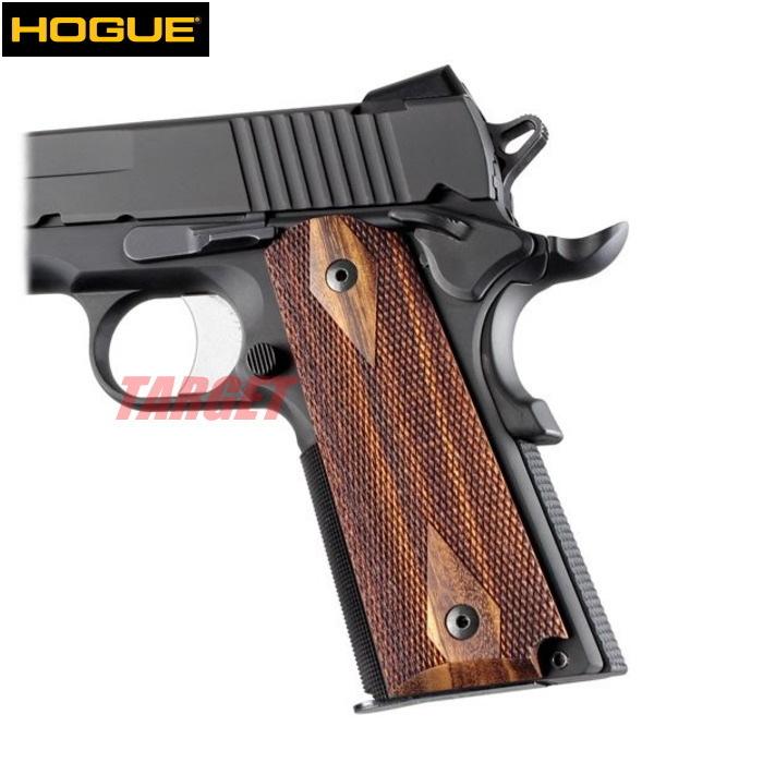 ☆HOGUE 1911シリーズ用 木製グリップ ダイヤチェッカー パネル