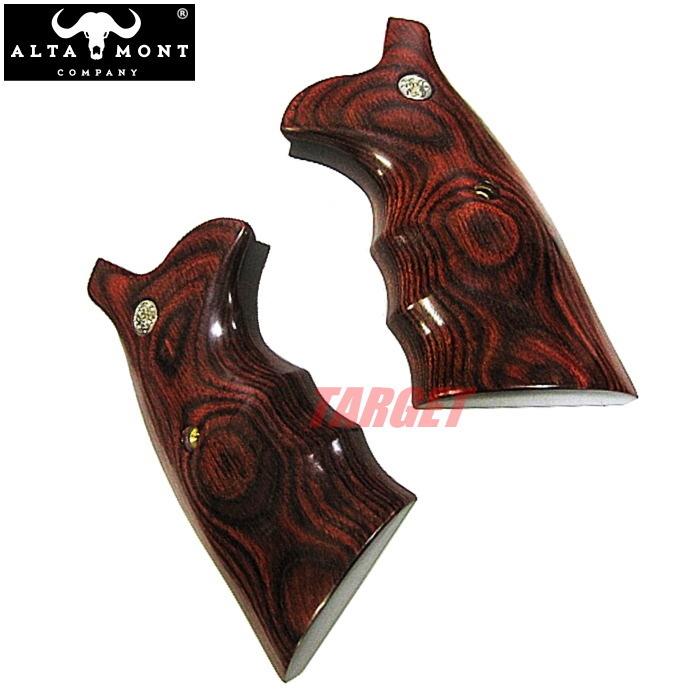 アルタモント S&W Nフレーム スクエアバット用 木製グリップ スムース