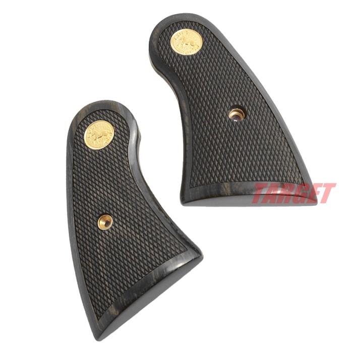 アルタモント タナカ用 COLT パイソン 木製グリップ チェッカー メダル