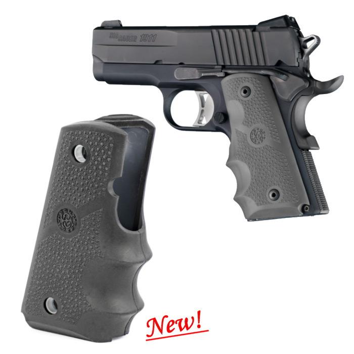 ☆HOGUE 1911 オフィサーズ用 ラバーグリップ ブラック / OD スレート