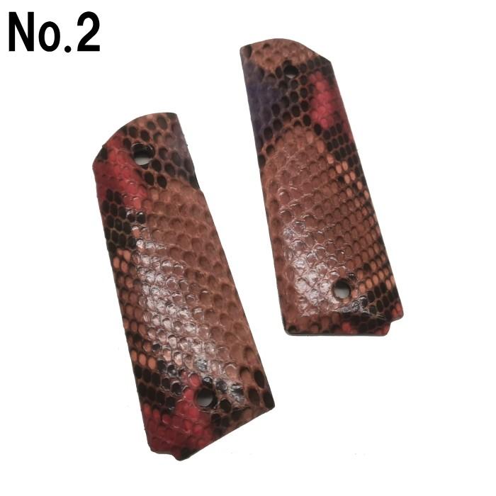 TARGET限定 RIGHT 1911用メタルグリップ ダイヤモンドパイソンレザー