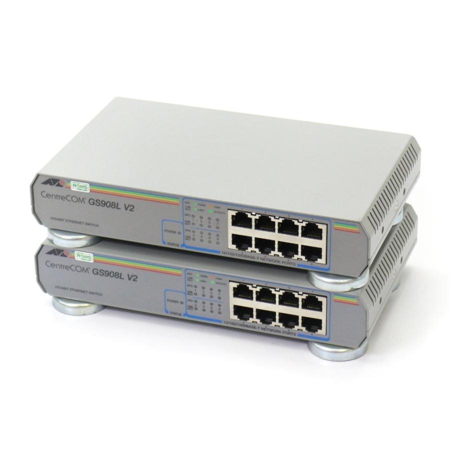 Allied Telesis 2台セット CentreCOM GS908L V2 8ポート GbE