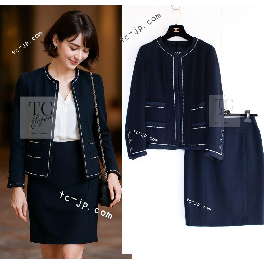 CHANEL（シャネル） ジャケット スーツ ネイビー 