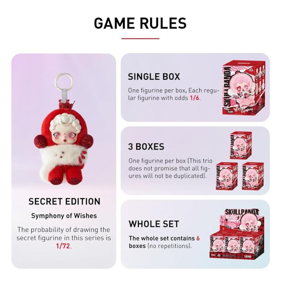 POP MART SKULLPANDA Winter Symphony シリーズ ぬいぐるみペンダント