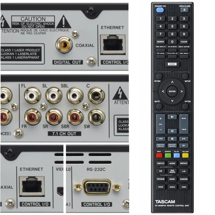 TASCAM 4K UHDブルーレイ/マルチメディアプレイヤー BD-MP4K