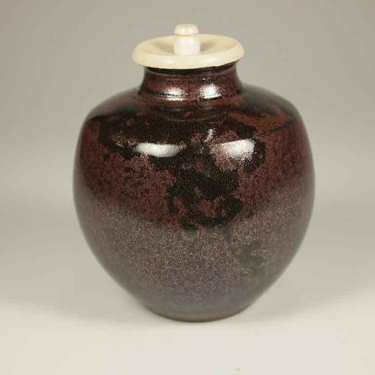 茶道具 濃茶器漢作唐物大名物「本能寺文琳茶入写し」 笹田有祥作 正絹