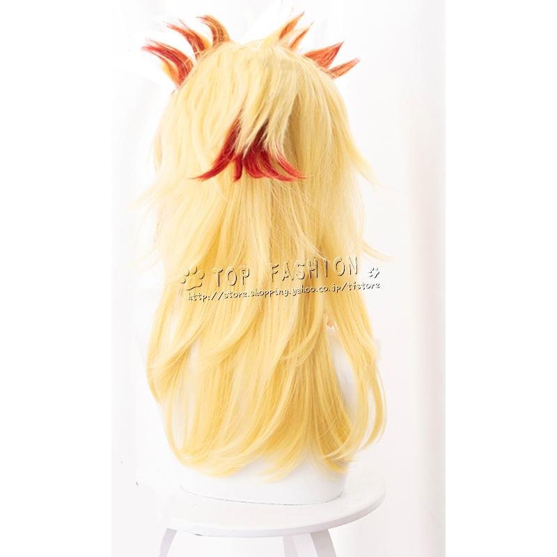 鬼滅の刃風 煉獄杏寿郎 子供用 成人用 着物コスプレ衣装ウィッグ靴道具