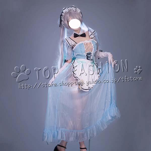 勝利の女神：NIKKE 風 シンデレラ メイド服 コスプレ衣装 ウィッグ