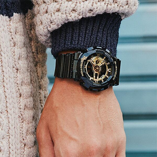 G-SHOCK ブラック×ゴールドシリーズ GA-110GB-1AJF メンズ 腕時計 電池