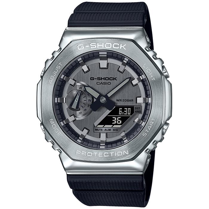 G-SHOCK シルバー メタルベゼル GM-2100-1AJF メンズ 腕時計 電池式