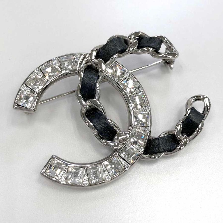 CHANEL（シャネル） ラインストーン ココマーク ブローチ B18K メタル