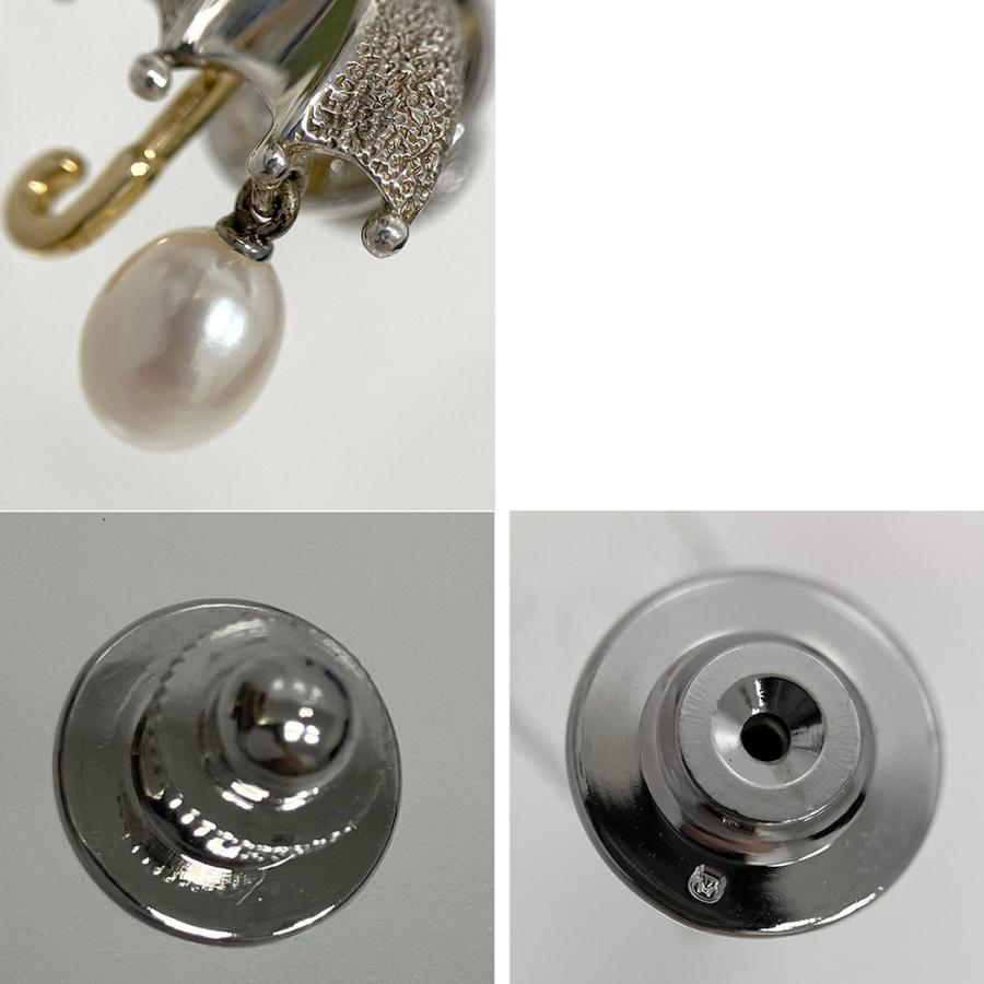 MIKIMOTO（ミキモト） ピンブローチ パール 傘モチーフ シルバー