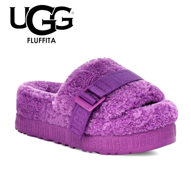 UGG（アグ） サンダル ファー レディース 厚底 おしゃれ 靴 軽い 韓国