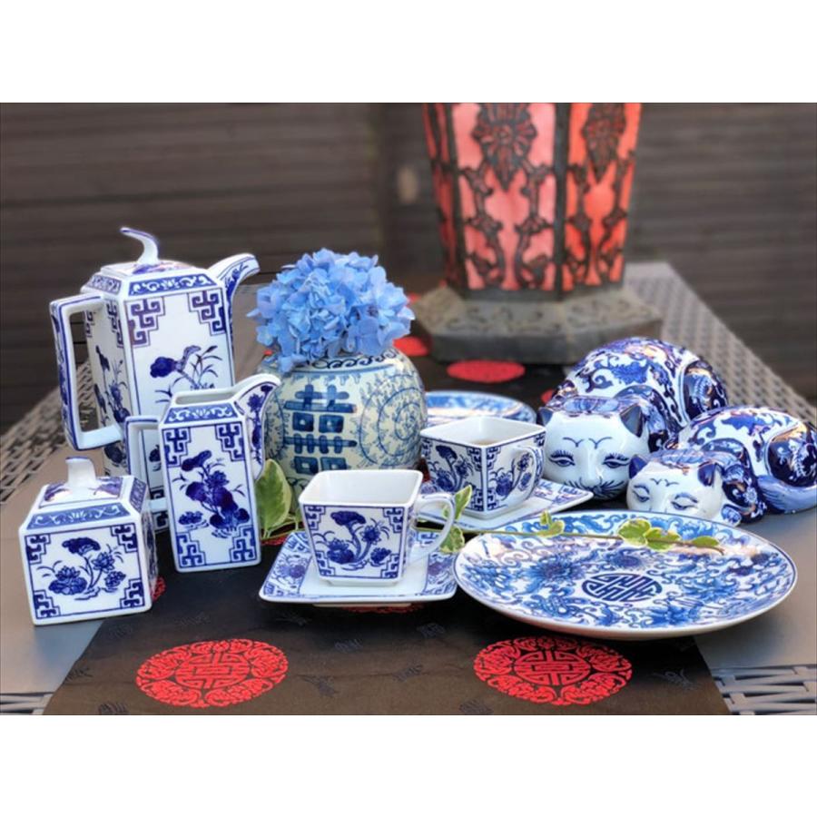 THE-SECRET-GARDEN シノワズリ ジンジャーポット ダブルハピネス 飾り