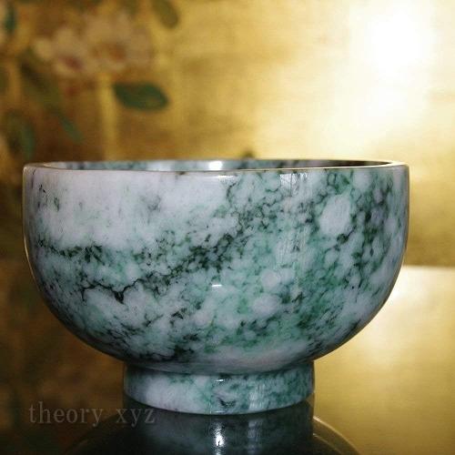 theory xyz 糸魚川翡翠 茶碗 ひすい 8cm 伝統工芸品 純国産 日本製