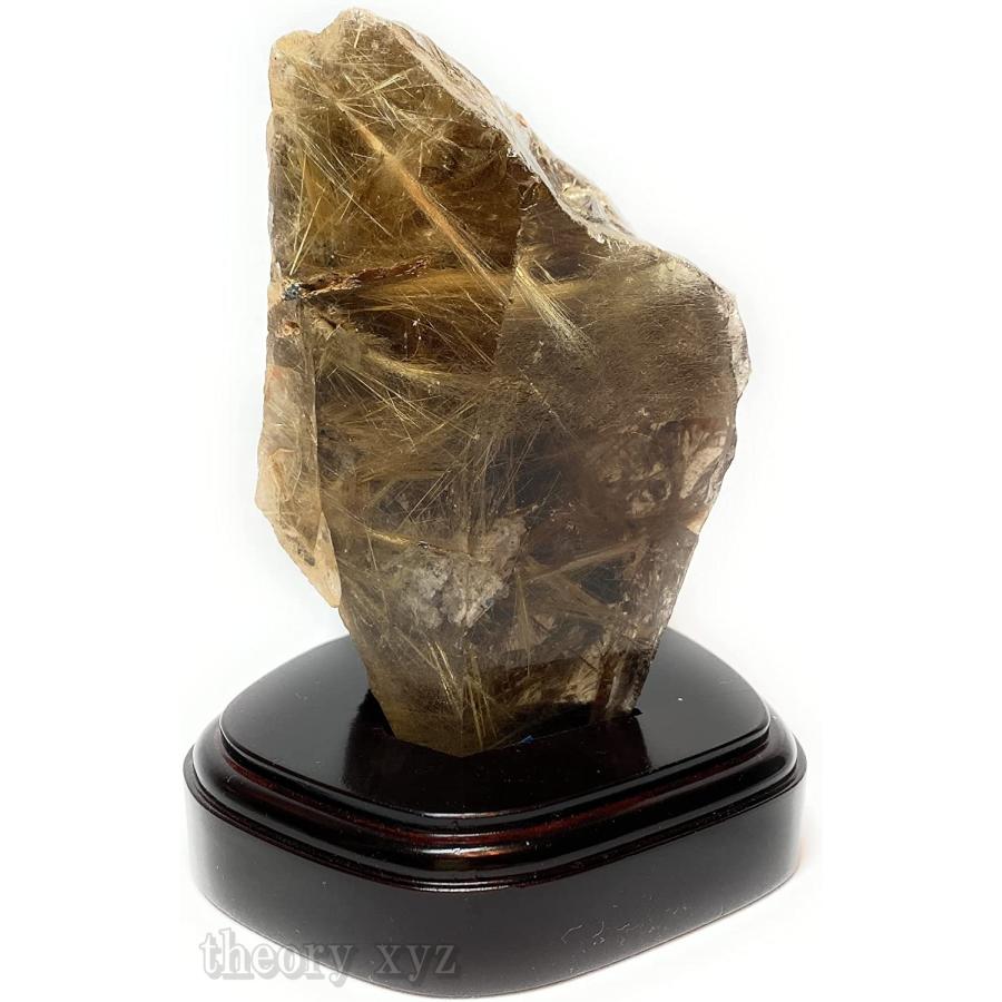 theory xyz ルチルクォーツ 置物 母岩(結晶)入り ゴールドルチル 原石