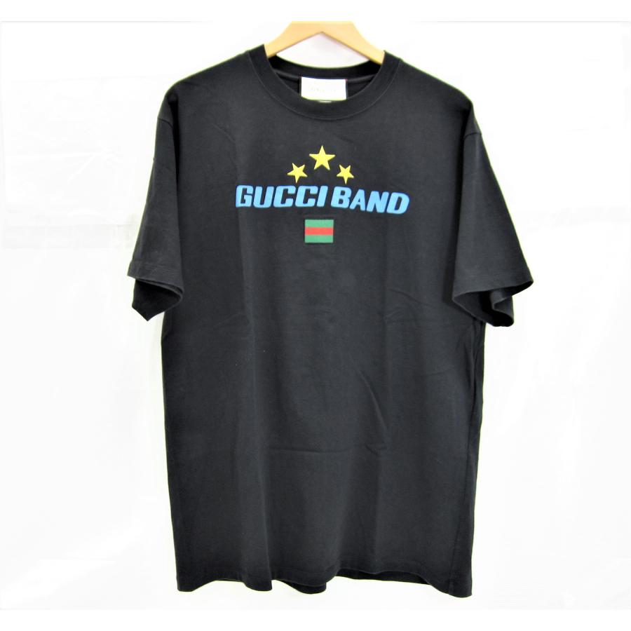 GUCCI（グッチ） GUCCI BAND Tシャツ NERO 565806-XJB2W SIZE:L メンズ