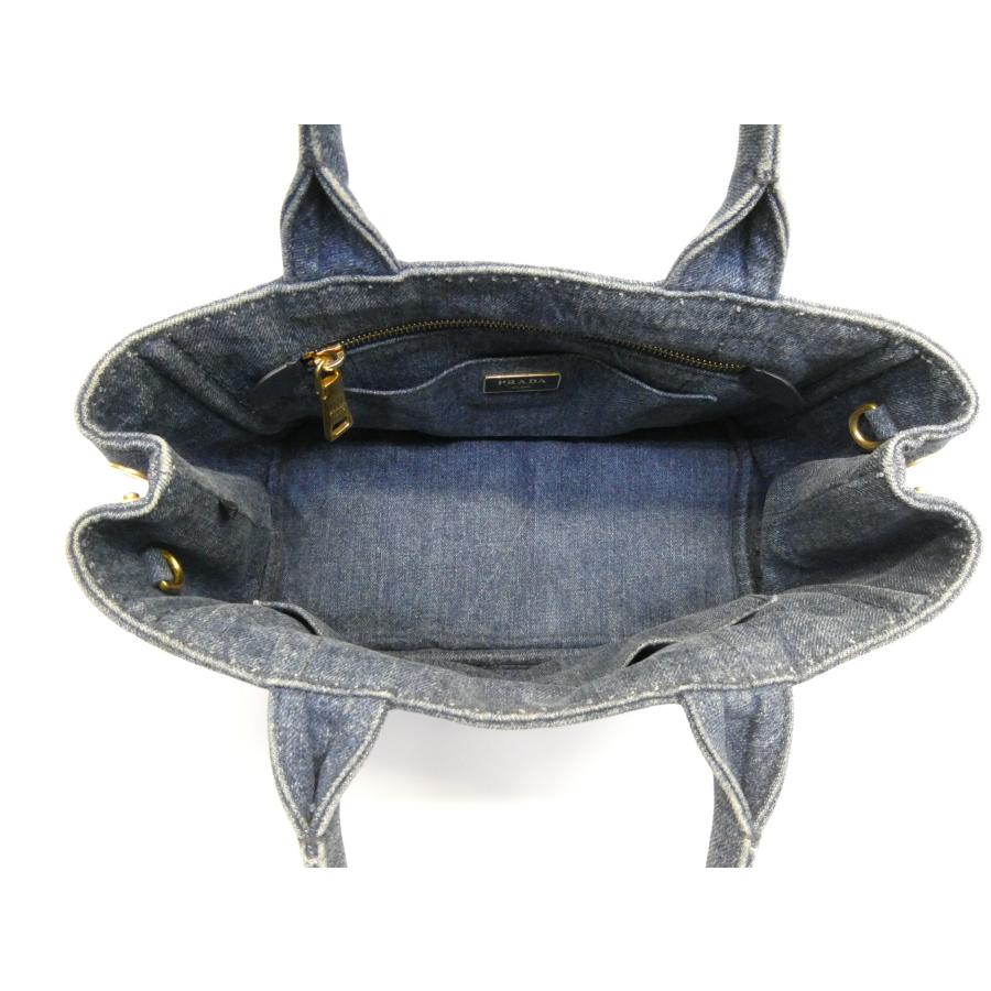 PRADA（プラダ） カナパ デニム トートバッグ 1BG439 ※ショルダー