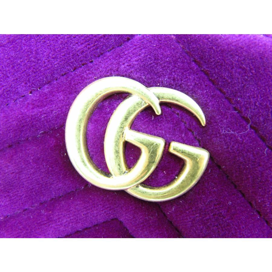 GUCCI（グッチ） GGマーモント ベロア ボディバッグ パープル 476434