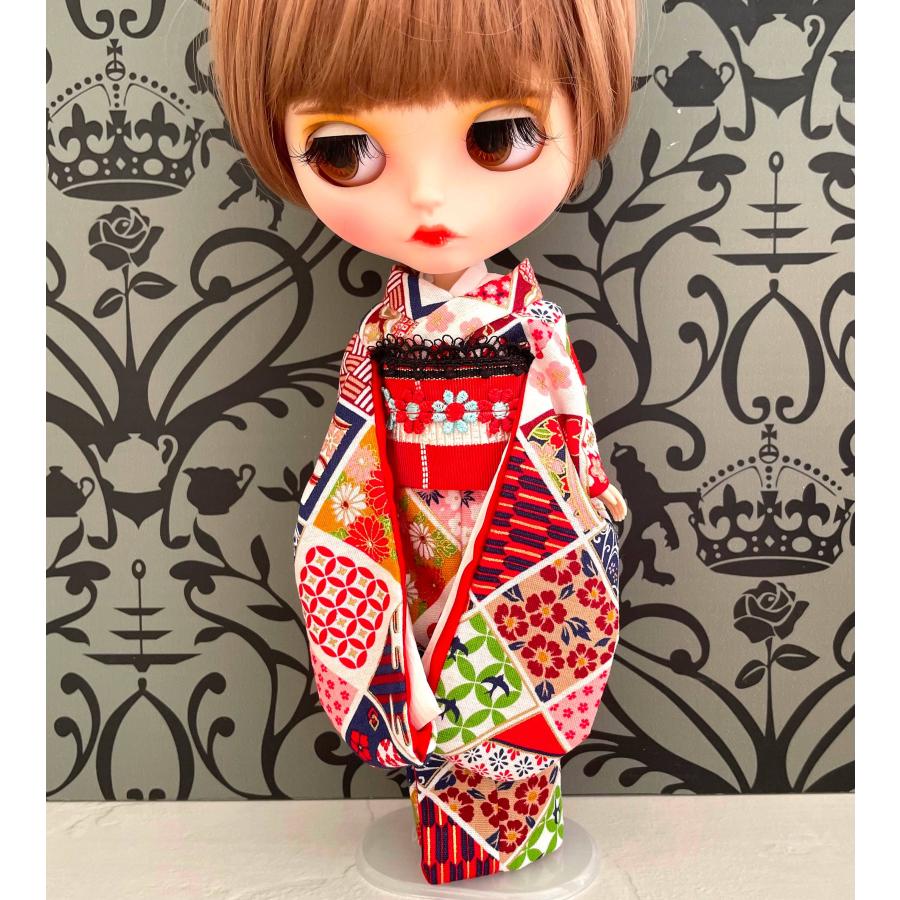 リカちゃん アイシードール 着物 作り帯 セット 振り袖 帯 アウト